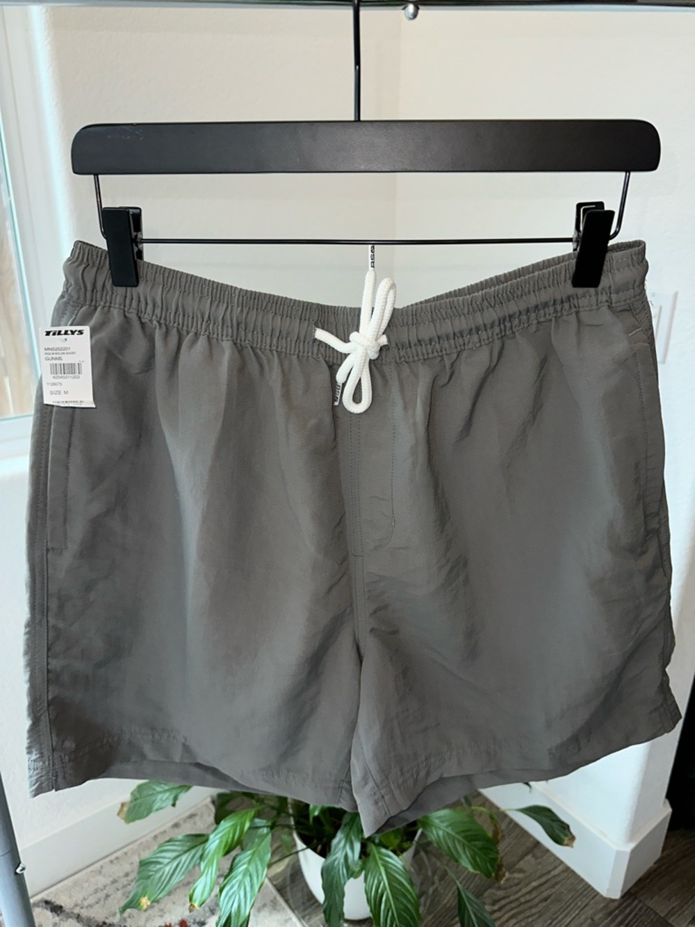 Tilly's RSQ 6” Gunmetal Drawstring Shorts